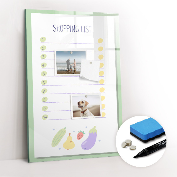 Dry erase magnetic board Summer Beach Sand