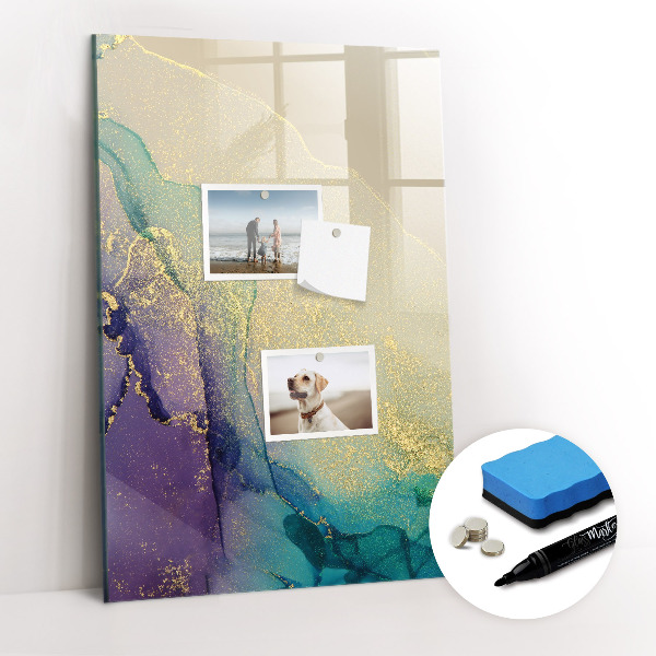 Dry erase board magnetic Colorful Marble