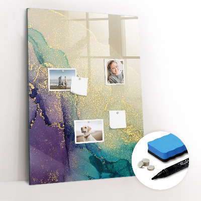 Dry erase board magnetic Colorful Marble