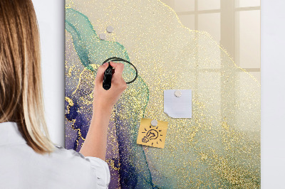 Dry erase board magnetic Colorful Marble
