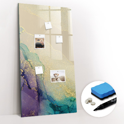 Dry erase board magnetic Colorful Marble
