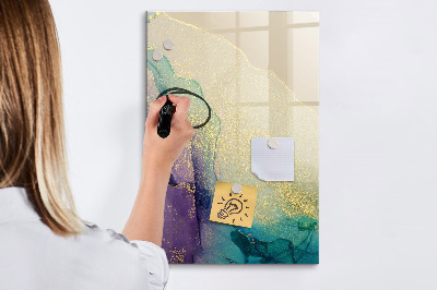 Dry erase board magnetic Colorful Marble