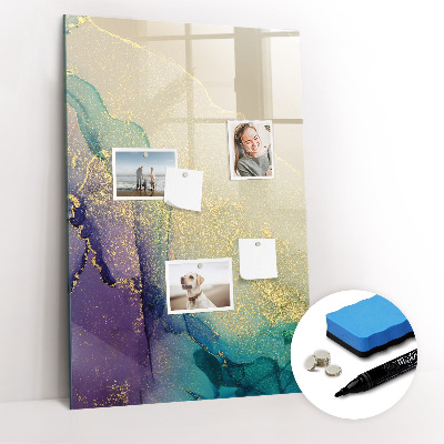 Dry erase board magnetic Colorful Marble