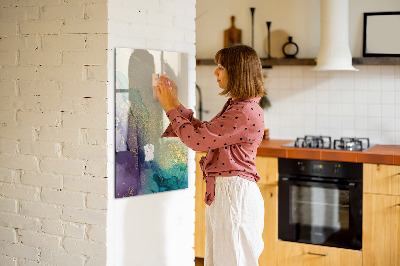 Dry erase board magnetic Colorful Marble