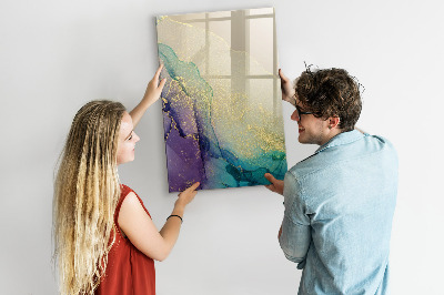Dry erase board magnetic Colorful Marble