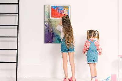 Dry erase board magnetic Colorful Marble