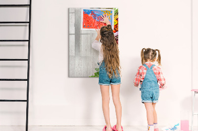 Dry erase board magnetic Vegetables on Wood