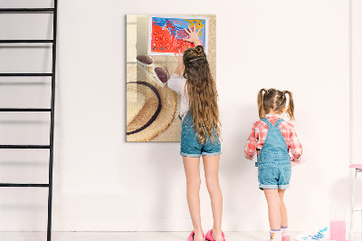 Dry erase board magnetic Palm Leaf Shadow