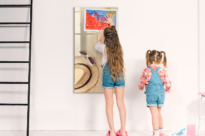 Dry erase board magnetic Palm Leaf Shadow