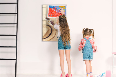 Dry erase board magnetic Palm Leaf Shadow