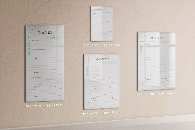Dry erase magnetic board Meal Planner