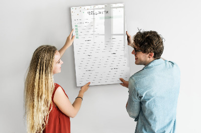 Magnetic drawing board Meal Planner