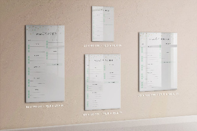 Dry erase board magnetic Green Vegetables