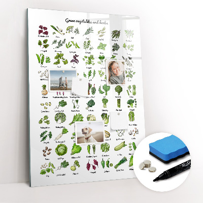 Dry erase magnetic board Flower Sketch