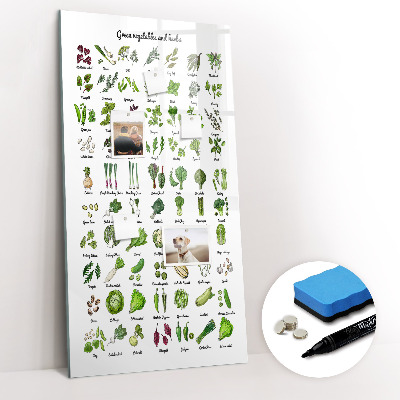 Dry erase magnetic board Flower Sketch