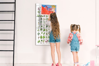 Dry erase magnetic board Flower Sketch