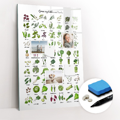 Dry erase magnetic board Flower Sketch