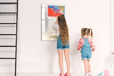 Dry erase board magnetic Watercolor Abstraction