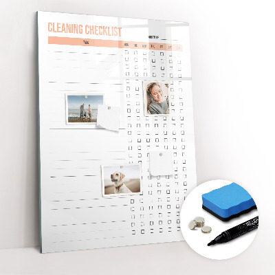 Dry erase magnetic board Cleaning Checklist