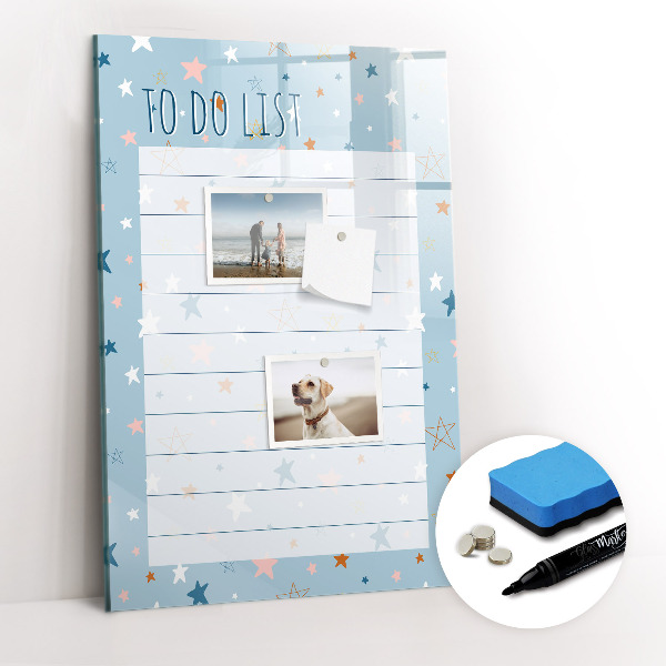 Magnetic board with marker To-Do List