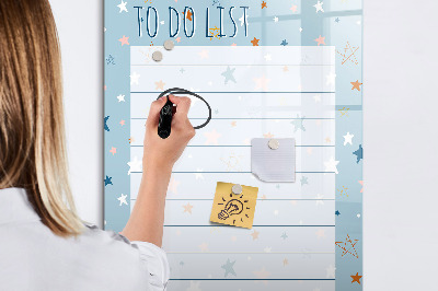 Magnetic board with marker To-Do List