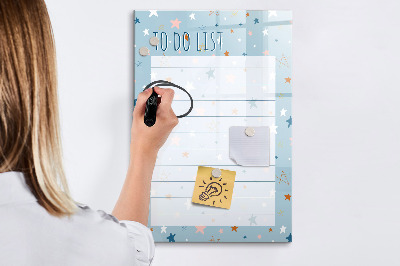 Magnetic board with marker To-Do List