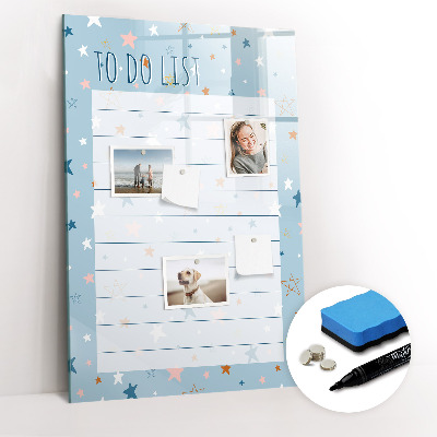 Magnetic board with marker To-Do List