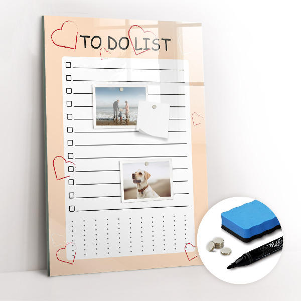 Dry erase magnetic board To-Do List