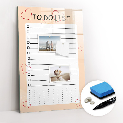 Dry erase magnetic board To-Do List