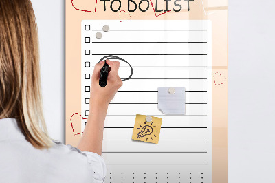 Dry erase magnetic board To-Do List