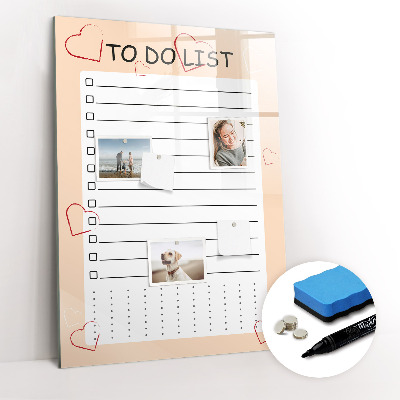 Dry erase magnetic board To-Do List