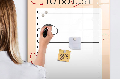 Dry erase magnetic board To-Do List