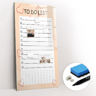 Dry erase magnetic board To-Do List