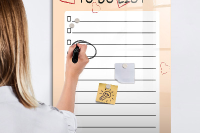 Magnetic board for writing To-Do List