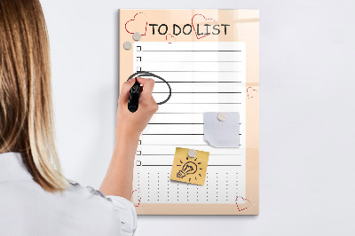 Magnetic board for writing To-Do List