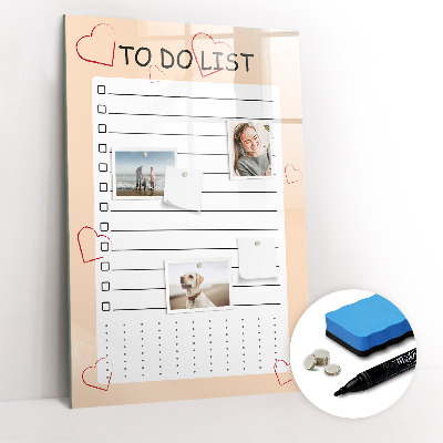 Magnetic board for writing To-Do List