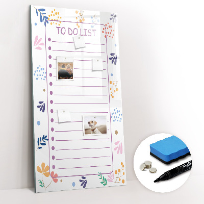 Magnetic board for drawing To-Do List