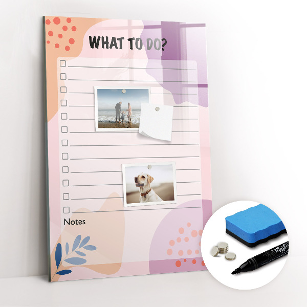 Magnetic board for drawing Year Planner