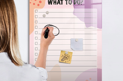 Magnetic board for drawing Year Planner