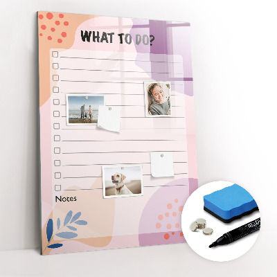 Magnetic board for drawing Year Planner