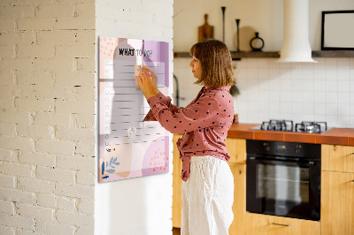 Magnetic board for drawing Year Planner