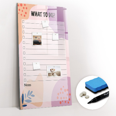 Magnetic board for drawing Year Planner