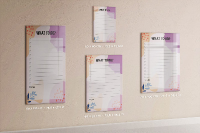 Magnetic board for drawing Year Planner