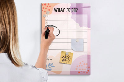 Magnetic board for drawing Year Planner