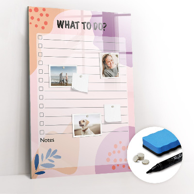 Magnetic board for drawing Year Planner