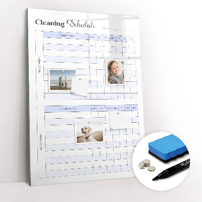 Dry erase magnetic board Duty chart