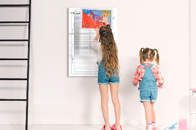 Magnetic board for drawing Duty chart