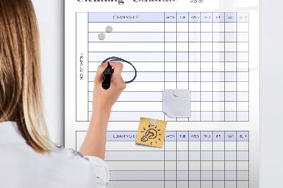 Dry erase magnetic board Duty chart