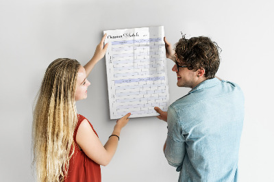 Magnetic board for drawing Duty chart