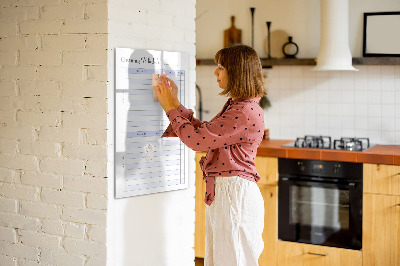 Magnetic board for drawing Duty chart